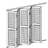 folding 5 panel shutter