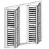 double hinged 4 panel shutter