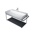 Duravit Black glass insert in metal console basin (Code:0099658400)