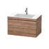 L-Cube cherry tree vanity with bonded basin Vero Air 800x480mm