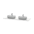 60 x 630 x 1900mm Grey structure Luv Console with two cut-out (Code: LU9467B3333)