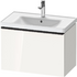 D-Neo 1 Drawer Vanity unit wall-mounted 800 - White High Gloss &bull; Code: DE425502222