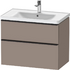 D-Neo 2 Drawer Vanity unit wall-mounted 800 - Basalt Matt &bull; Code: DE43550BD430000