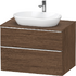 D-Neo Console vanity unit wall-mounted 800 - Walnut Dark Matt &bull; Code: DE4967010210000