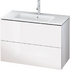L-Cube 2 Drawer Vanity unit wall-mounted  &bull; Code: LC624202222