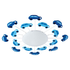 Contempory decorative ceiling light - Blue/White (C441B)
