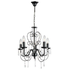 5-Light Cleo Candle Chandelier - Black (CH265BK)