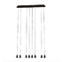 Alva 8 Multi Light Pendant - Black/Gold (P1099)