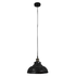 Farmhouse Dome Shaded Pendant - Black/Antique Brass (P604)