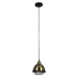 Vibrato Dome Shaded Pendant - Black/Antique Brass (P610)