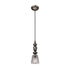 Nottingham Dome Shaded Pendant - Black/Satin Nickel (P857)