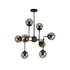 Harrington 8 Multi Light Pendant - Black/Amber (P910B)