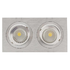 Rectangle Tilt Recessed Downlight - Brushed Aluminium (D75)