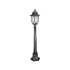 6 Panel Lantern Pole Light - Black/Silver (O35BS)