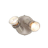 Sahara 2 Lamp Plate Spotlight - Satin Chrome (100mm)