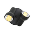 R80 Turbo 2 Lamp Plate Spotlight - Black (190mm)