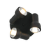 R80 Turbo 3 Lamp Plate Spotlight - Black (240mm)