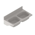 MSD medical sink double bowl with 150mm splash back