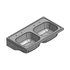 MSD medical sink double bowl