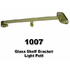 glass shelf bracket with light pattern
