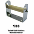 toilet roll holder with wooden roller