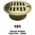 38mm shower grating with light pattern
