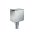 Square wall outlet with non-return valve