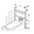double bar wall-to-floor bath rails