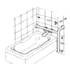 triple mount end bath rails