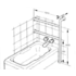 double bar wall-mounted bath rails