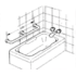 triple mounted general purpose grab rails