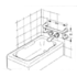 four point horizontal bath rails
