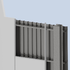 25mm Mineral natural Lambdaboard between steel columns