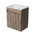 Contrarre Aged Stone wall- hung acrylic basin & cabinet