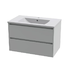 Mezzo wall- hung acrylic basin & cabinet