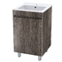Zara Aged Stone floor-standing ceramic basin & cabinet