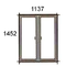 1137 x 1452mm high M22