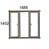 1686 x 1452mm high M3