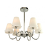 6-Light Chrome and White Madelyn chandelier (JP431-CH/W)