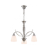 3-Light Satin Chrome and White Sasha chandelier (JP436-SC/W)