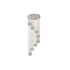 9-Light Chrome and Clear Bell chandelier (PF74-CH/CL)