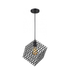 Square Grid pendant - Black (JC155-BL)