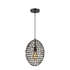 Oval Grid pendant - Black (JC156-BL)