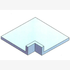 490 x 390 x 100 inside corner single wall capping