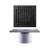 200 x 200mm Matt Black square hole grate