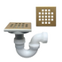 DrainMate - Brushed Bronze grate with square holes