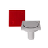 40mm vertical outlet Grate & Waste -  White ABS plastic