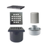 75mm WetFloor Drain - Gunmetal Grey 110 x 110mm