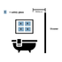 above a bath