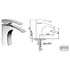 Galatina Chrome single lever basin mixer (Code: 1LUXTAPGAL001)